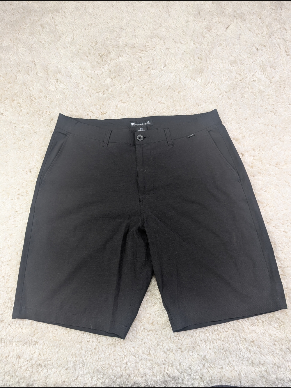 Travis Mathew Men's Black Flat Front Shorts